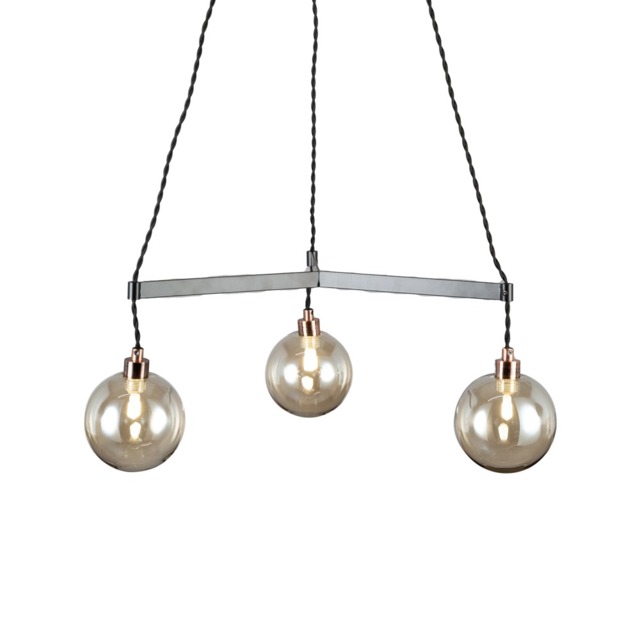 Juniper 3 Light Ceiling Pendant, Copper and Black - image 1