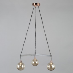 Juniper 3 Light Ceiling Pendant, Copper and Black - thumbnail 5