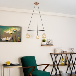 Juniper 3 Light Ceiling Pendant, Copper and Black - thumbnail 3