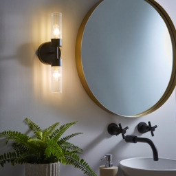 Kier Bathroom Wall Light, Black - thumbnail 3