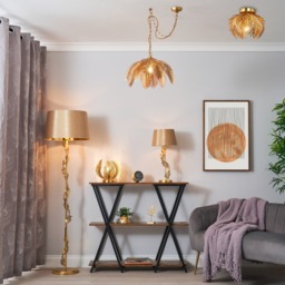 Brookby Stem Floor Lamp, Satin Brass - thumbnail 7