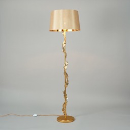 Brookby Stem Floor Lamp, Satin Brass - thumbnail 4