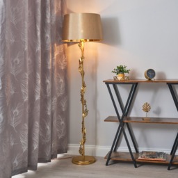 Brookby Stem Floor Lamp, Satin Brass - thumbnail 3