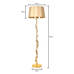 Brookby Stem Floor Lamp, Satin Brass - thumbnail 9