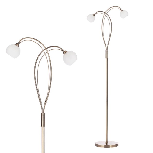 Soni Floor Lamp, Antique Brass - image 1