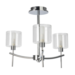 Ramona Semi Flush Bathroom Ceiling Light, Chrome - thumbnail 7