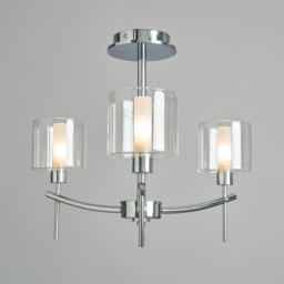 Ramona Semi Flush Bathroom Ceiling Light, Chrome - thumbnail 4