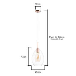 Carmella Ceiling Pendant, Copper - thumbnail 9