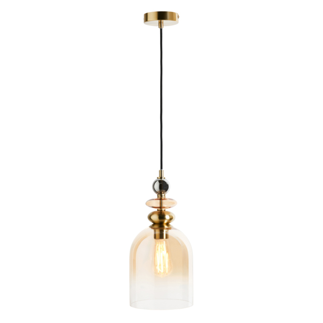 Seline Champagne 1 Light Ceiling Pendant, Satin Brass - image 1