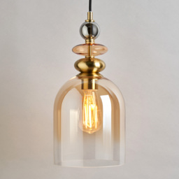Seline Champagne 1 Light Ceiling Pendant, Satin Brass - thumbnail 4