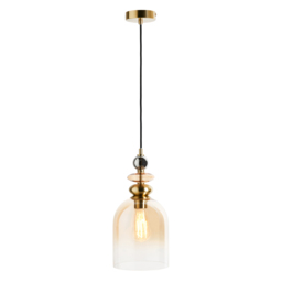 Seline Champagne 1 Light Ceiling Pendant, Satin Brass - thumbnail 1