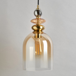 Seline Champagne 1 Light Ceiling Pendant, Satin Brass - thumbnail 5