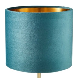 Velvet Table Lamp, Teal and Brass - thumbnail 9