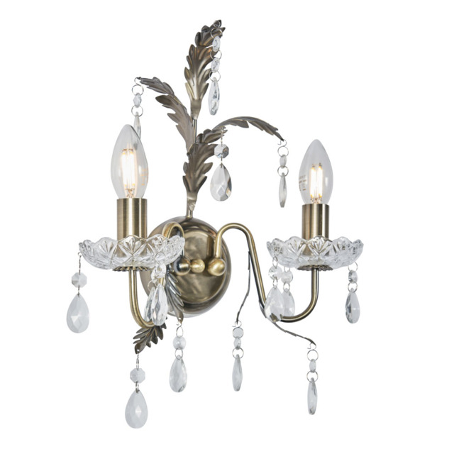 Paisley Wall Light, Antique Brass - image 1