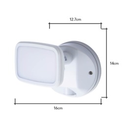 Wilson Single 10 Watt LED Outdoor Flood Light, White - thumbnail 9
