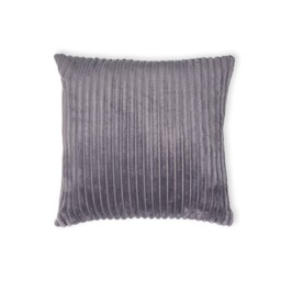 Luxury Ribbon Velvet Cushion, Grey - thumbnail 3