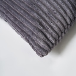 Luxury Ribbon Velvet Cushion, Grey - thumbnail 4