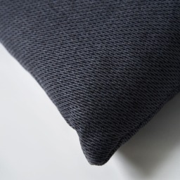 Snow Fleece Cushion, Charcoal - thumbnail 4