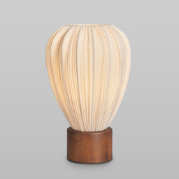 Daisy Pleated Shade Table Lamp, Wood - thumbnail 5