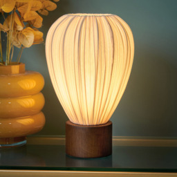 Daisy Pleated Shade Table Lamp, Wood - thumbnail 4