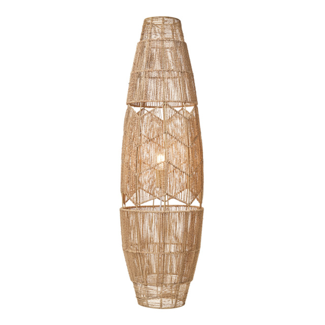Jute String Floor Lamp, Natural - image 1