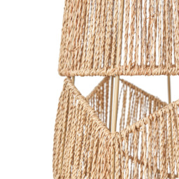 Jute String Floor Lamp, Natural - thumbnail 8