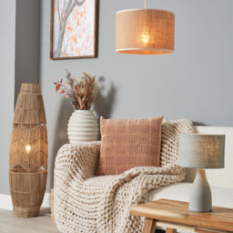 Jute String Floor Lamp, Natural - thumbnail 8