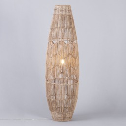 Jute String Floor Lamp, Natural - thumbnail 4