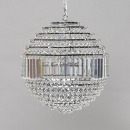 Paladina Large Ball Ceiling Pendant, Chrome - thumbnail 5