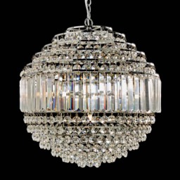 Paladina Large Ball Ceiling Pendant, Chrome - thumbnail 7