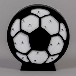 Glow Football Table Lamp, Black & White - thumbnail 5