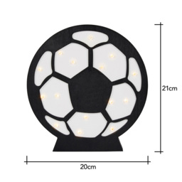 Glow Football Table Lamp, Black & White - thumbnail 8