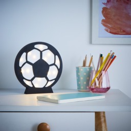 Glow Football Table Lamp, Black & White - thumbnail 3