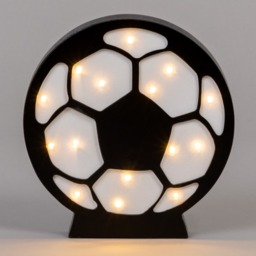 Glow Football Table Lamp, Black & White - thumbnail 4