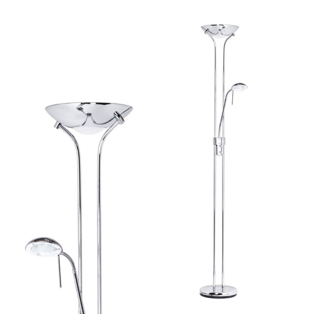 Mother and Child Floor Lamp, Chrome - image 1