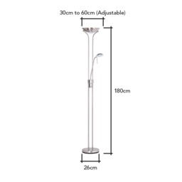 Mother and Child Floor Lamp, Chrome - thumbnail 9