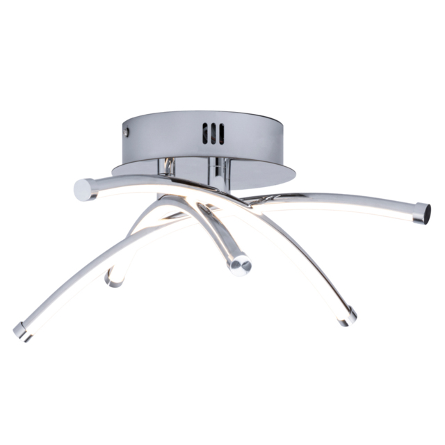 Aalto Cross Arms LED Flush Ceiling Light, Chrome - image 1