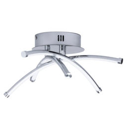 Aalto Cross Arms LED Flush Ceiling Light, Chrome - thumbnail 8