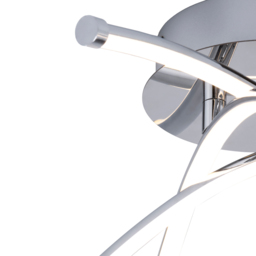 Aalto Cross Arms LED Flush Ceiling Light, Chrome - thumbnail 9