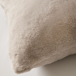 Faux Fur Cushion, Natural - thumbnail 4