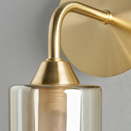 Noah Bathroom Wall Light, Satin Brass - thumbnail 6