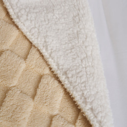 Checkerboard Throw with Sherpa, Natural - thumbnail 4
