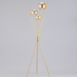 Lincoln Tripod Floor Lamp, Satin Brass - thumbnail 5