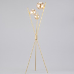 Lincoln Tripod Floor Lamp, Satin Brass - thumbnail 4