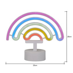 Glow Rainbow Neon Table Lamp, Multi-Coloured - thumbnail 7