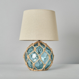 Lucy Buoy Style Glass Table Lamp, Blue - thumbnail 6