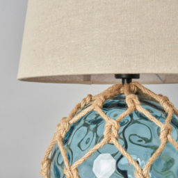 Lucy Buoy Style Glass Table Lamp, Blue - thumbnail 7