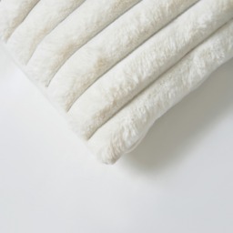 Jumbo Cord 45cm Cushion with Plain Velvet Backing, Cream - thumbnail 4