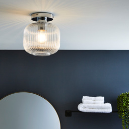Lynda Bathroom Flush Ceiling Light, Chrome - thumbnail 3