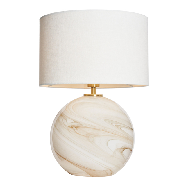 Lewis Glass Ball Table Lamp, Marble - image 1